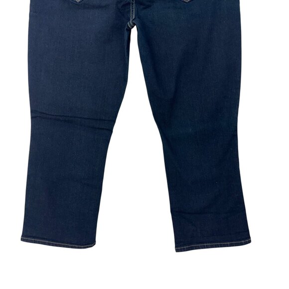 Old Navy Womens Sweetheart Mid-Rise Capri Jeans Size 10 Regular Dark Blue Denim - Picture 8 of 11